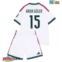 Camiseta Real Madrid Arda Guler #15 Primera Equipación para niños 2026-27 manga corta (+ pantalones cortos)